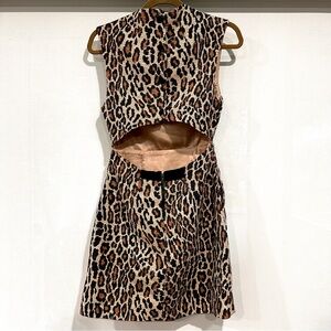 Alice + Olivia The Coco Leopard Print Dress Size 4